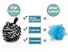 4 Packs Bath Loofahs-Eco-friendly Carbonized Bamboo Bath Shower Sponge Mesh Pouf Loofahs Shower Ball Loofahs Bath Sponge-Exfoliate,Cleanse,Soothe Skin (60g/pcs)