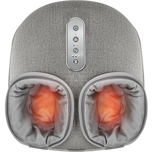 Medcursor Fußmassagegerät mit Wärme, tiefes Knetmassagegerät, Entlastung für müde Muskeln und Fußsohlen, mehrstufige Einstellungen und einstellbare In