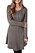 Mulisky Women's Crewneck Long Sleeve Knitted Casual Sweater A Line Mini Dress