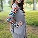AuntTaylor Women's Plain Open Front Hi-Low Irregular Hem Vest Cardigan Gray XL