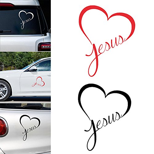Finance Plan Big Promotion Jesus Heart Removable Waterproof Car Styling Window Bumper Decal Decor Sticker