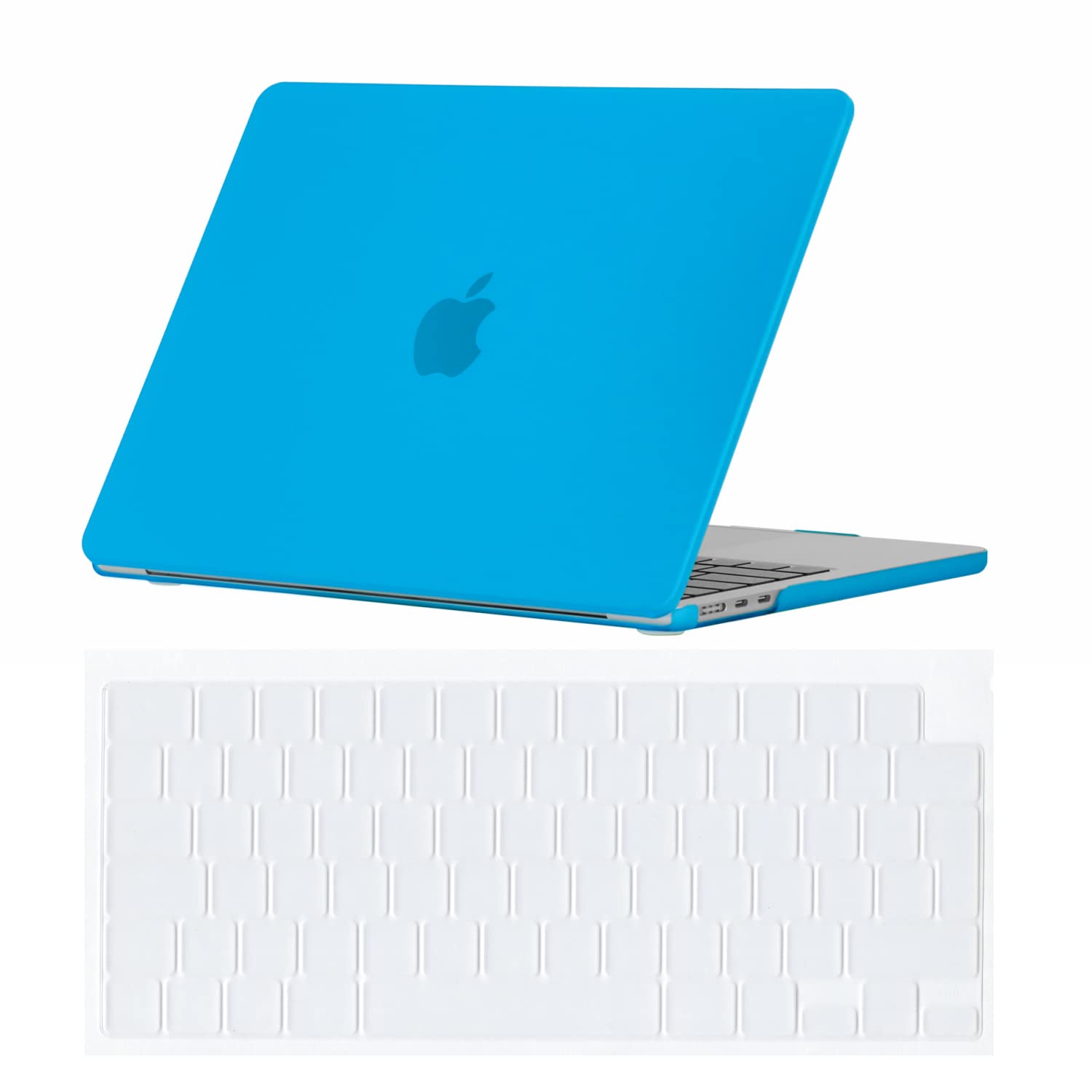 Se7enline Compatible with 2022-2025 MacBook Air M2/M3/M4 case 13 inch Hard Laptop Cover for Mac Air 13.6-inch Model A2681/A3113/A3240 M2/M3/M4 &Keyboard Protective Cover,Aqua Blue