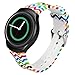 Linkshare Replacement for Samsung Gear S2 Smart Watch SM-R720 SM-R730 Soft Silicone Sport Band Version Dark Colorful