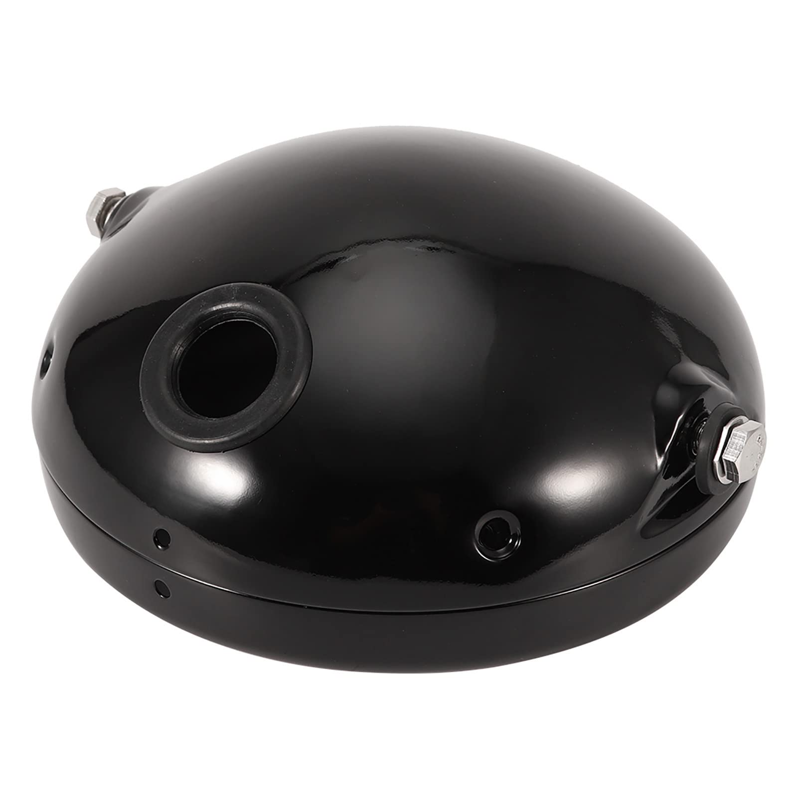 Motorcycle Round Headlamp Cover,Motorcycle Lamp Shell,7 Inch Aluminum Motorcycle Modification LED Headlight Head Lamp Housing Cover(Black)