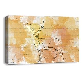Canvas Wall Art Abstract Ink Animals...