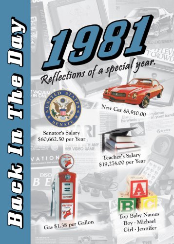 1981 Back In The Day - 24-page Greeting Card / Booklet with Envelope