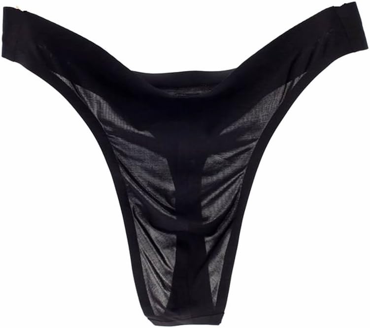 GAOGAO Seamless Free Breathing Male Smooth Ice Silk Gstrings and Thongs Underwear Men Brief