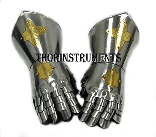 Gauntlet Medieval Armor Brass Accent By Thor Instruments Co.