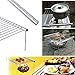 ELENKER Compact Camping Grill, Portable Stainless Steel Grill for Campers, Backpacking, Survival