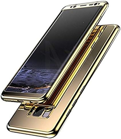 Yitla Galaxy S8 Case, Galaxy S8 Plus Cover Ultra Slim 360 Degree All-around Full Body Coverage Electroplating Mirror Protective Case + HD Clear TPU Screen Protector For Samsung Galaxy S8/S8 Plus