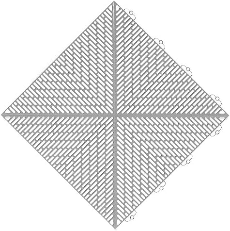 Klikflor - per m2 - Lifestyle Indoor/Outdoor Tiles (Weatherproof) - for Balcony, Garden, Decking, Patio, Garages, Swimming Pool, Home, Hot Tub - Many Colours Available! (Light Grey)