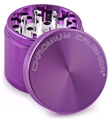 Chromium Crusher 2 Inch 4 Piece Tobacco Spice Herb Grinder - Purple