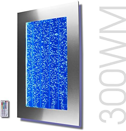 Bubble Panel Wall Mount Hanging Fountain 300WM Bublewall (Silver with 44 key wireless remote)