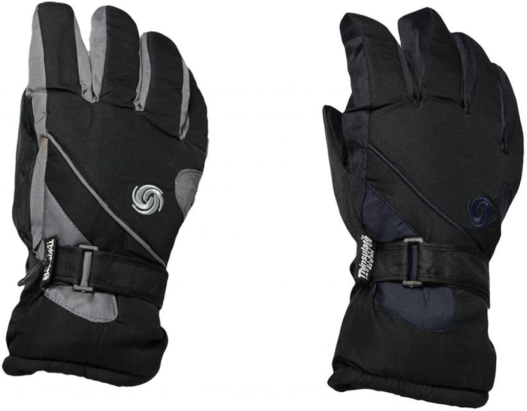 Mens Thermal Lined Outdoor Ski Glove Winter Warm Padded Durable Ski