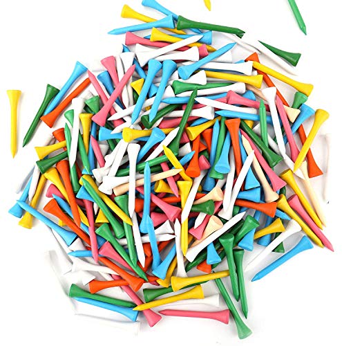 Faswin 200 Pack Wood Golf Tees, 2-1/8 inch