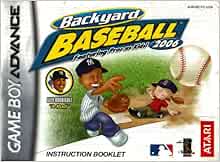 Backyard Baseball 2006 Gba Instruction Booklet Game Boy Advance
