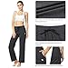 BALEAF Women's Activewear Drawcord Yoga Lounge Pants with Pockets Charcoal Size XL