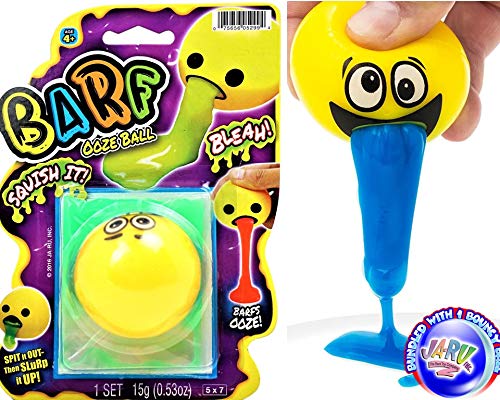 JA-RU Emoji Barf Ooze Ball Squishy Slime Putty Ball and One Bouncy Ball| Item #5299-1slp