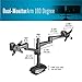 Vari Dual-Monitor Arm 180 Degree - Easy Installation - Perfect for Tight Spaces (up to 27