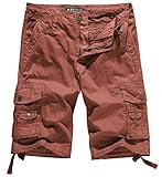 WenVen Men's Cotton Twill Cargo Short Outdoor Wear