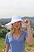 Sun Hats for Women UV Protection Wide Brim Summer Hat Polyester Packable Travel Hat Foldable Fits Large Head Sizes UPF 50