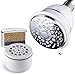 AquaCare By Hotel Spa Filtered Shower Head 4 Inch Chrome Face 6 Setting Showerhead with 3 Stage Shower Filter Cartridge Inside. (Dual White/Chrome Finish)