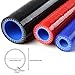 Silicone Radiator Coolant Hose Kit Clamps For 1991-1999 Mitsubishi 3000GT / 1991-1996 Dodge Stealth 2PCS Red