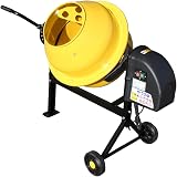 Panana 63L Electric Cement Mixer 250W Portable Concrete Mortar Mixer Wheels 230V view 3