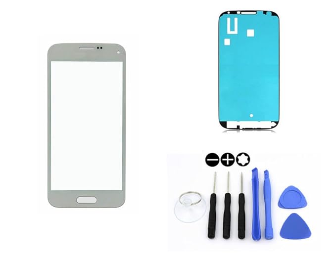 R.P.L. FRONTGLAS SET passend für SAMSUNG Galaxy S5 mini Weiss White G800 / Frontglas / Glas / Displayglas / LCD Reparatur / L