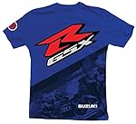 Suzuki GSXR Gixxer GSX-R Back Straight Short Sleeve T-Shirt Blue