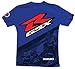 Suzuki GSXR Gixxer GSX-R Back Straight Short Sleeve T-Shirt Blue X-Large