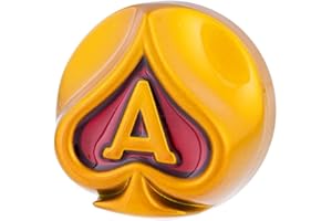 United Pacific 71043 Heavy-Duty Diecast Ace of Spades Air Valve Knob, Strong & Durable, Easy Install – Electric Yellow w/Gloss Red Inlay – ONE Unit