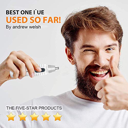 Powlaken Professional Painless Ear and Nose Hair Trimmer Clippers