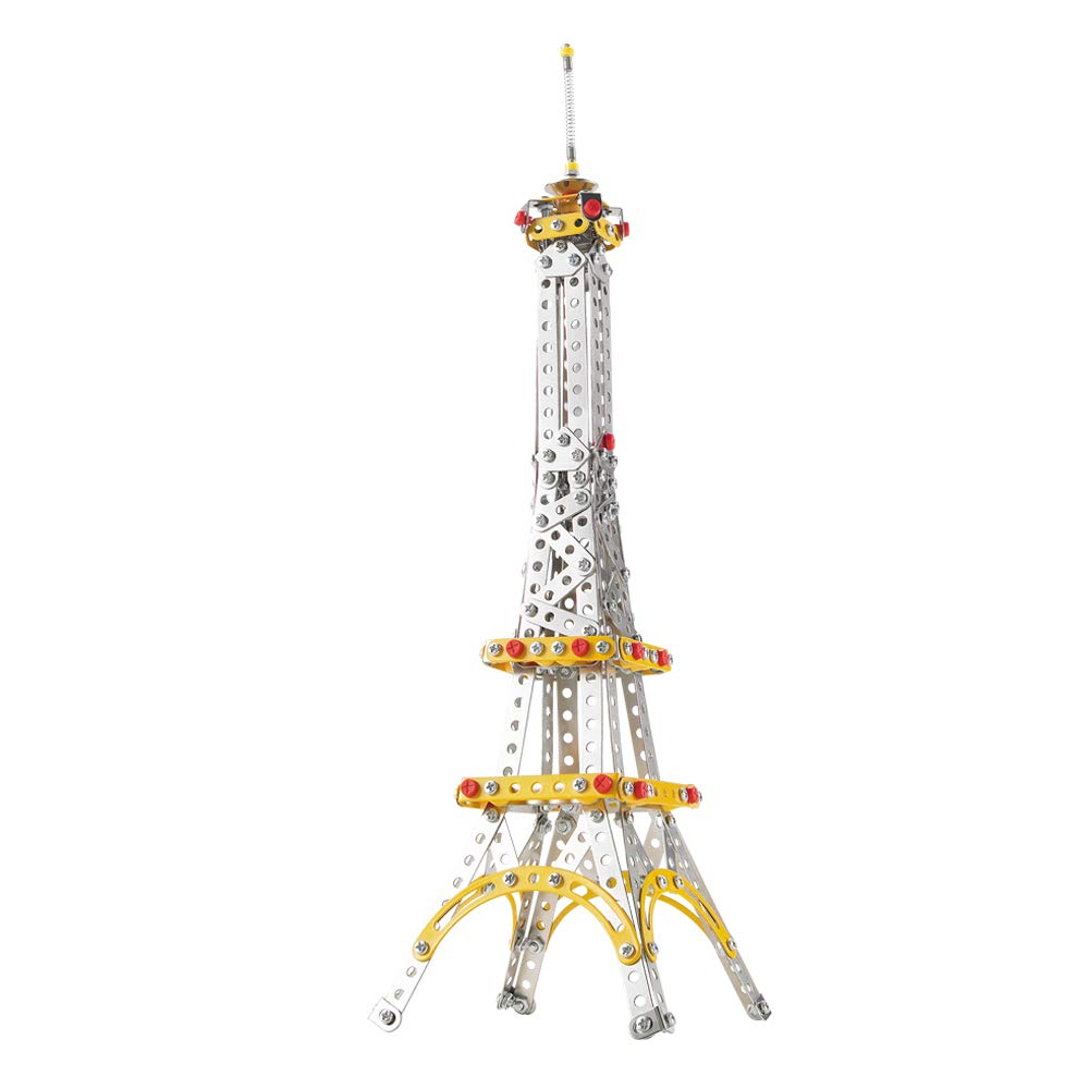 COLORBABY- Mechanic Metal 447 Pieces, Eiffel Tower (44827)