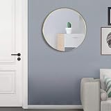 Warmiehomy Round Gold Wall Mirror 40cm Frame Makeup Mirror view 6