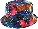 KBM-007 BLK Floral Galaxy Leaf Aztec Tropical Print Bucket Hat Summer Boonie Cap