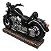 Atlantic Collectibles Vintage Black Chopper Motorcycle Bike Wine Holder Figurine 12.25
