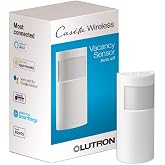 Lutron Caseta Smart Lighting Manual On, Auto Off Wireless Vacancy Sensor | Motion Sensor for dimmers, switches, and fan controls, for bathrooms, hallway, garage, no wires required, PD-VSENS-WH, White