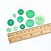 Bememo 720 Pieces Sewing Craft Buttons Resin Buttons Assorted Buttons for Crafts Sewing Decorations, 2 Holes and 4 Holes (Green)
