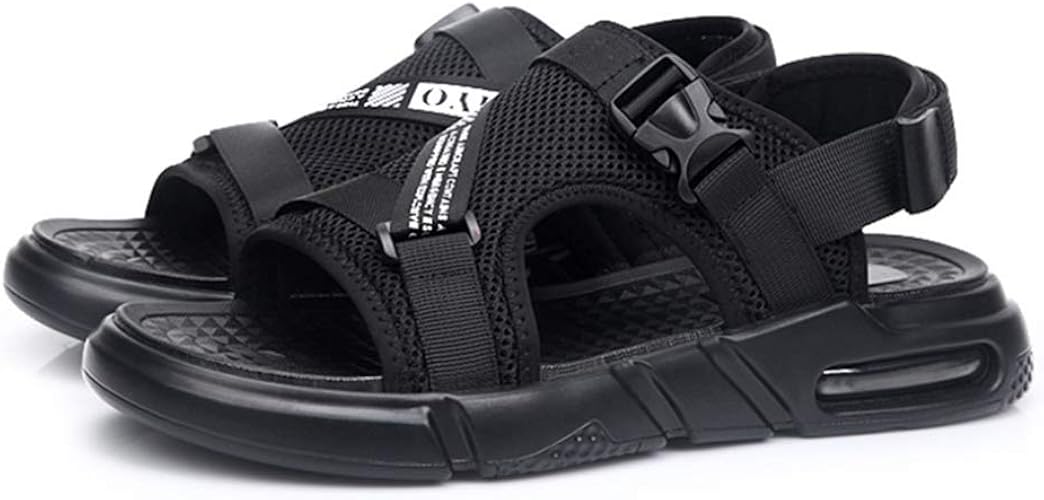 Amazon Co Jp ヤク アウトドアサンダル カイロク スポーツサンダル メンズ 超軽量 クッション 擦れ防止 サンダル メンズサンダル コンフォート スリッポン マジックテープサンダル 通気性 軽量 滑り止め 幅広い 耐久 赤 黒 Shoes Bags