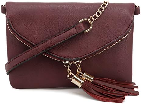 Lily Jane Crossbody Tassel Bag with Adjustable Chain Strap