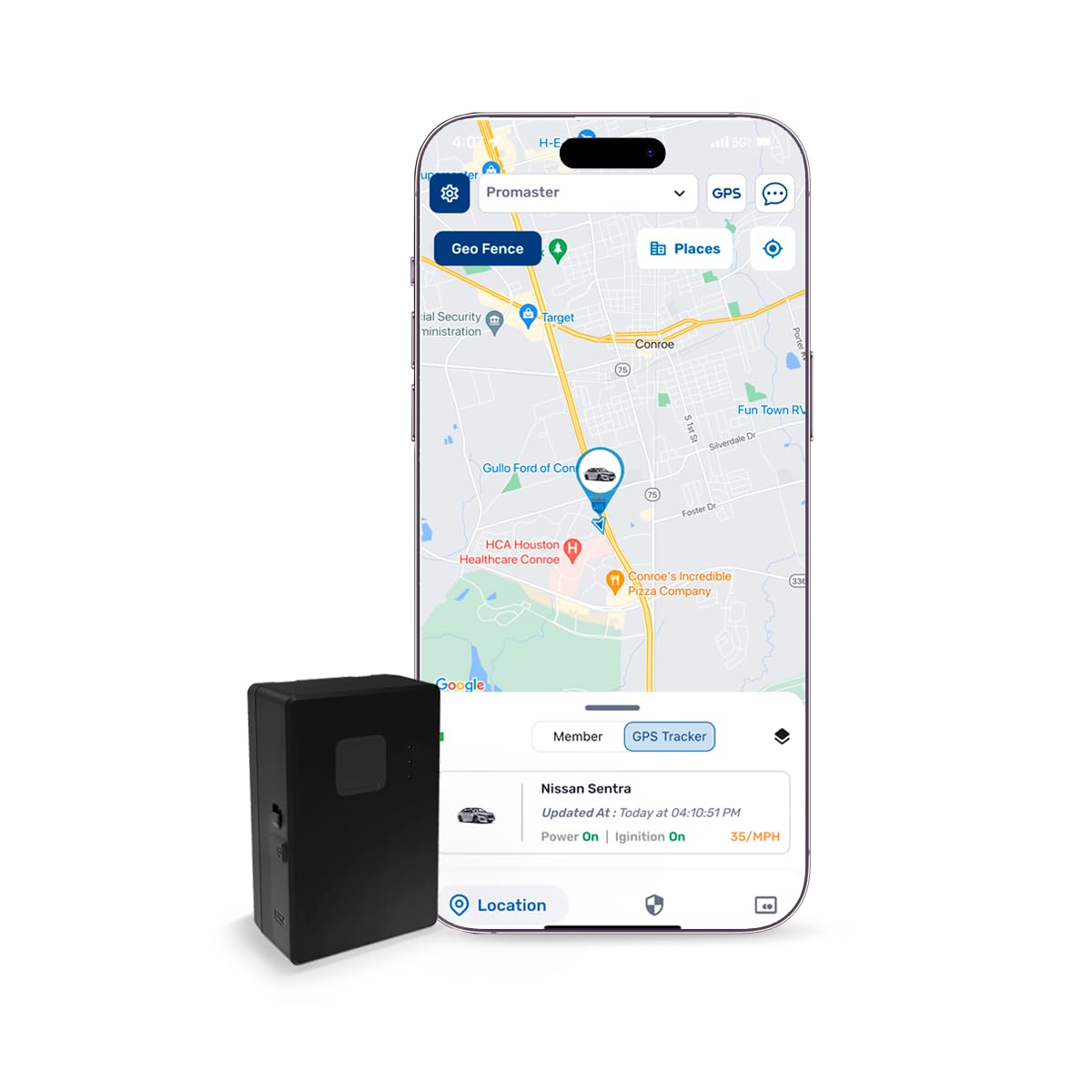 AutoSky GPS Tracker - Small Portable, Splashproof Magnet Mount, North and South America Coverage. 4G LTE Real-Time Tracking for Vehicle, Asset, Fleet, Elderly and More. Subscription is Required