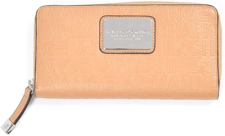 Amazon A X Armani Exchange アルマーニ エクスチェンジ レディース 長財布２つ折りウォレット ベージュ Free ファッション小物 通販