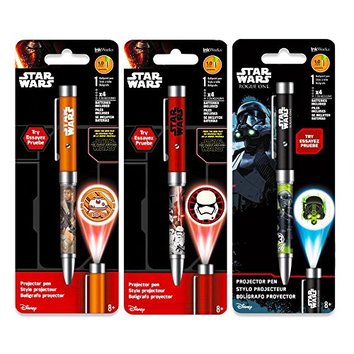 Inkworks Star Wars Projector Pen Set - 3 Premium Star Wars Pens, Projector Style (Star Wars Office Supplies)