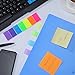 Pangda 560 Sheets Welcome Back to School Flags Index Tabs Sticky Notes Writable Labels Page Marker Bookmarks Text Highlighter Strips, 20 x 45 mm, 4 Sets, 7 Colors