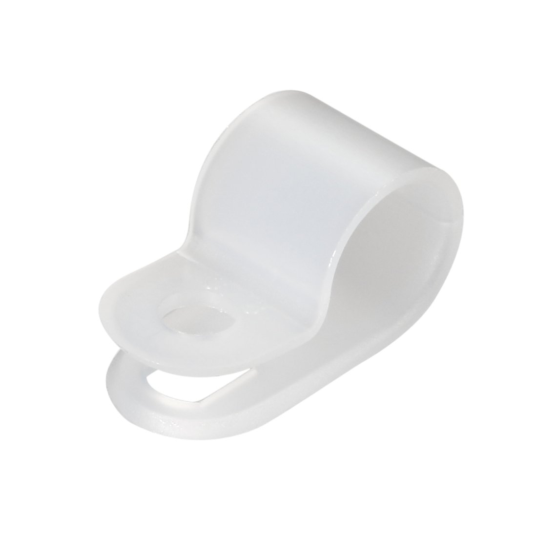 sourcing map 30Pcs Nylon R-Type Cable Clamp Organizer Cord Clips for Wire Management 9.5mm CC-2