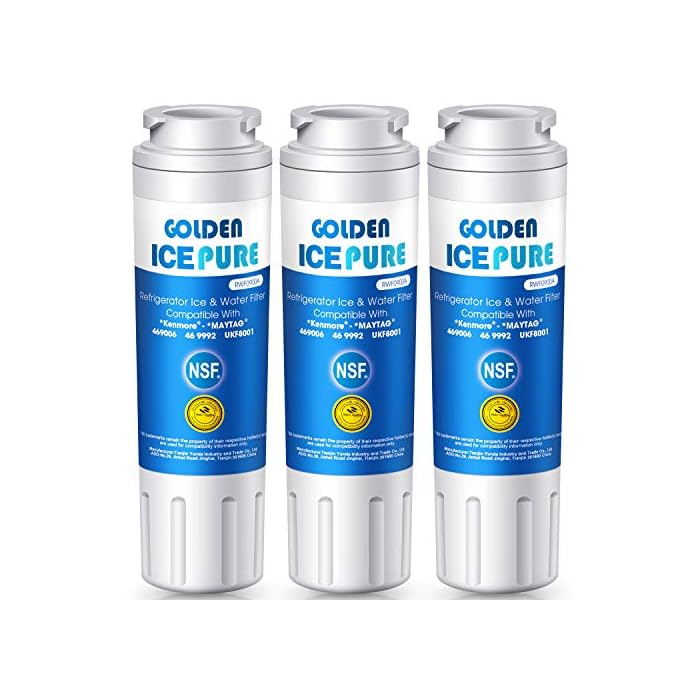 GOLDEN ICEPURE Refrigerator Water Filter, Compatible with Maytag