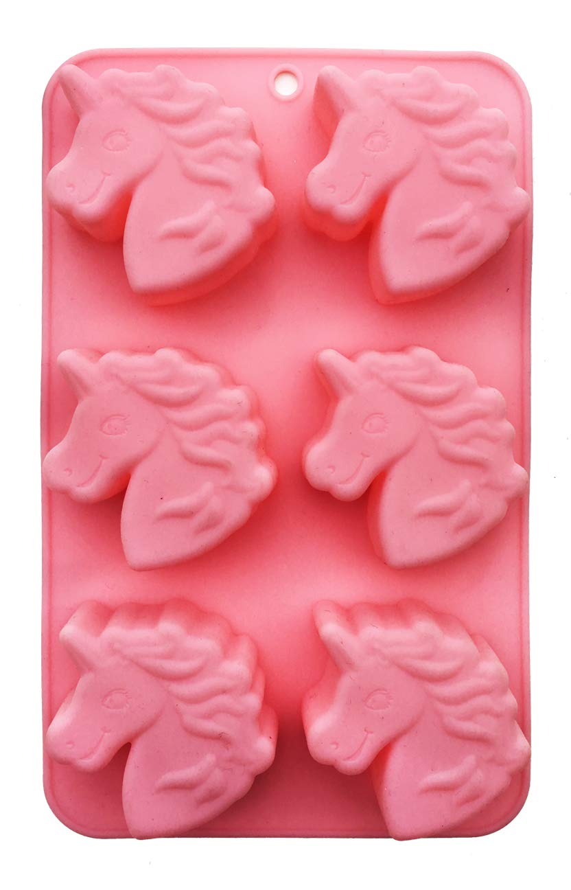 Set of 6 Silicone Cupcake Moulds: Unicorn Cupcake Moulds / Unicorn Mould Great Unicorn Gift Idea / Perfect for Unicorn Birthday Cakes