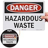 SmartSign"Danger - Hazardous Waste" Sign | 10" x