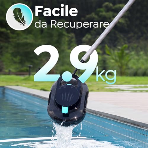 S1PRO 2026 Upgrade Robot Piscina Senza Fili, Automatico 120 Minuti, Doppio Motore, Aspirapolvere per Piscina, per Piscine Fuori Terra fino a 95 m², Nero profondo